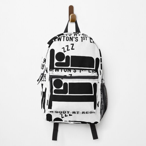 Item preview, Funny Nerdy Newton's First Law A Body at Rest Stays at Rest Physics Science Teacher Black Text designed and sold by MathWare MathClips.