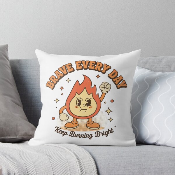 Item preview, Brave Every Day - Retro Character Positive Quote designed and sold by DIRTYSKETCHH.