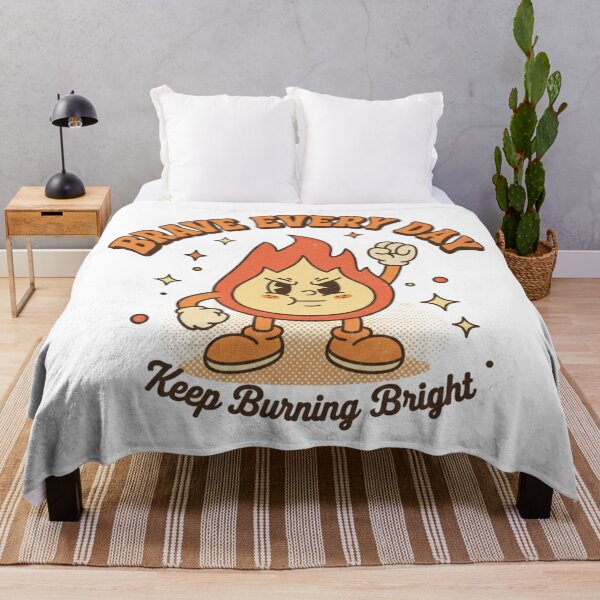 Item preview, Brave Every Day - Retro Character Positive Quote designed and sold by DIRTYSKETCHH.