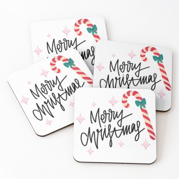 Item preview, Merry Christmas Handwritten Script – Candy Cane Holiday Illustration designed and sold by VeLuna64.