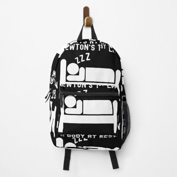 Item preview, Funny Nerdy Newton's First Law A Body at Rest Stays at Rest Physics Science Teacher White Text designed and sold by MathWare MathClips.