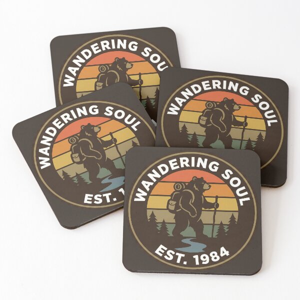 Item preview, Wandering Soul Vintage Bear Hiking Adventure Badge designed and sold by oynipshop.