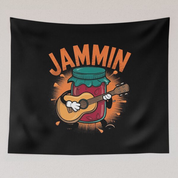 Item preview, Jammin Jam Playing A Guitar Rock N Roll Music Guitarist Pun designed and sold by ConnieDora.