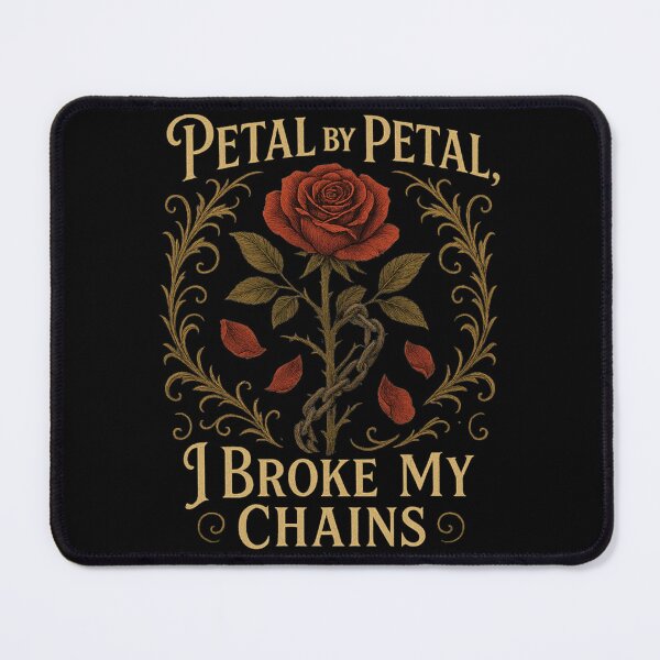 Item preview, Petal by Petal I Broke My Chains – Trauma Healing Gothic Rose Shirt designed and sold by Mouraludia.