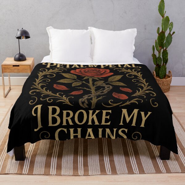 Item preview, Petal by Petal I Broke My Chains – Trauma Healing Gothic Rose Shirt designed and sold by Mouraludia.