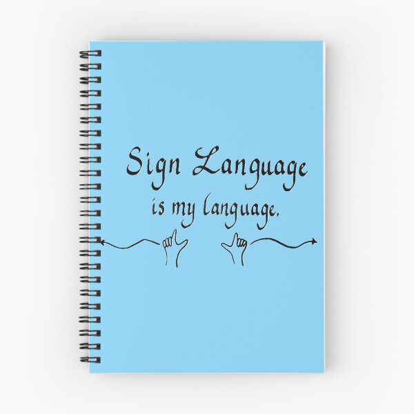 Item preview, Sign Language is my language - Calligraphy (Blue) designed and sold by Golden-Doe-Art.