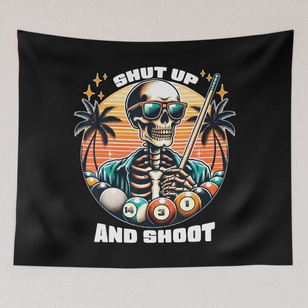 Item preview, Shut Up And Shoot Funny Billiards Shirt 9 Ball Pool designed and sold by AdrianaDoria.