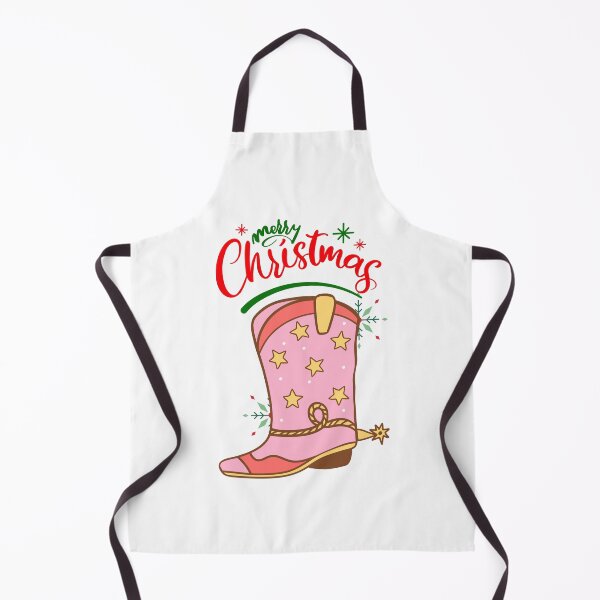 Item preview, Cowgirl Christmas Boot Illustration – Western Holiday Pink Boot Design designed and sold by VeLuna64.