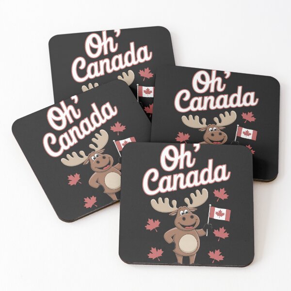 Item preview, Funny Canadian Moose Oh Canada Flag designed and sold by Rackaam.