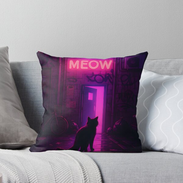 Item preview, Synthwave Cat - MEOW Lounge Entrance designed and sold by HBR-Graphics.