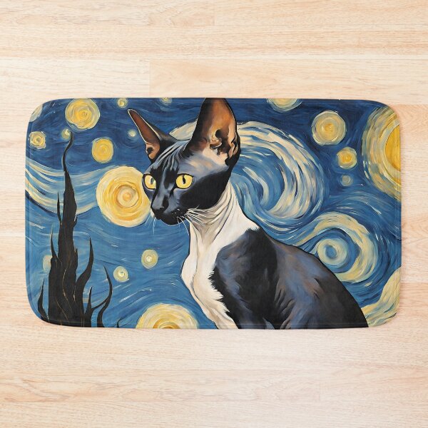 Item preview, Starry Night Sphynx Cat Art designed and sold by Sphynx Cat Art.