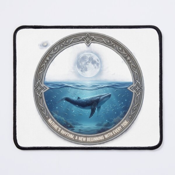 Item preview, Humpback Whale Moonlight Ocean - Nature's Rhythm Decorative Frame designed and sold by harmandragon04.