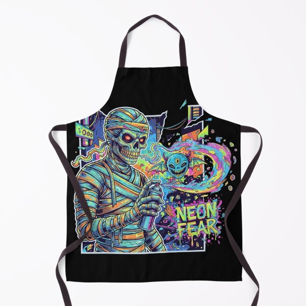 Item preview, Cyberpunk Mummy Neon Graffiti Artist - Neo-Undead Sprayer designed and sold by VelvetMoonie.