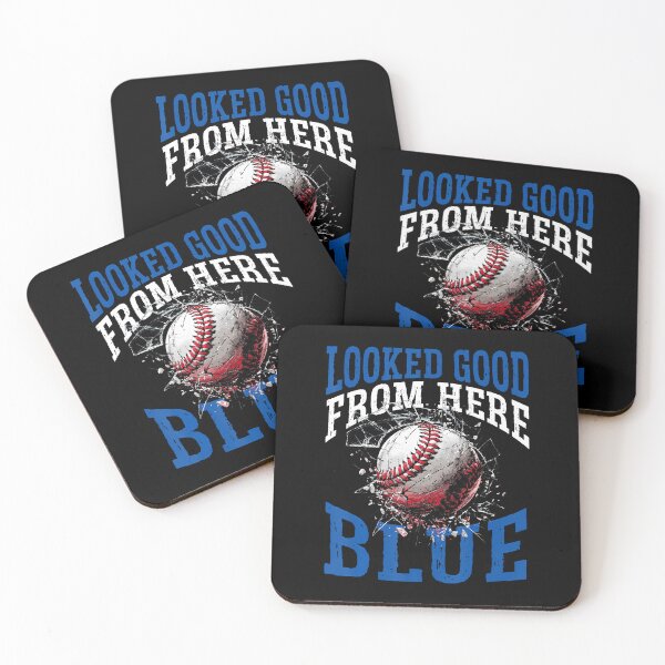 Item preview, Looked Good From Here Blue - Baseball designed and sold by ConnieDora.