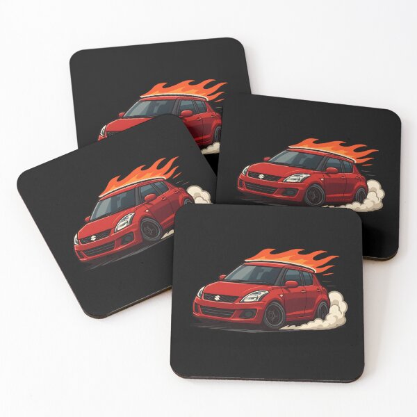 Item preview, Beautiful red suzuki swift car sticker designed and sold by Joyfulimaginery.