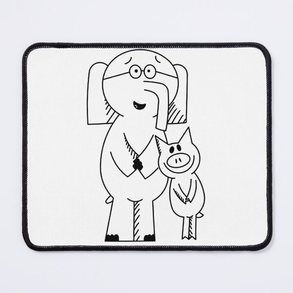Item preview, elephant, piggie fanart designed and sold by Kama black&white.