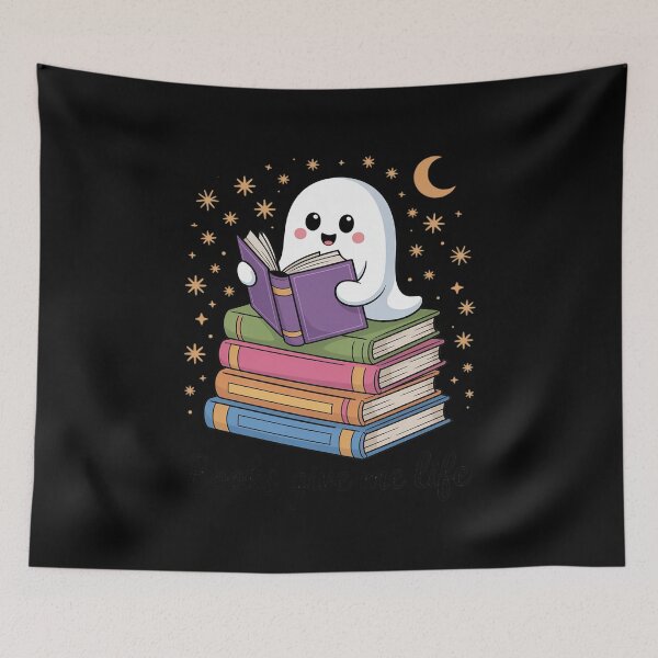 Item preview, Ghost Reading Books Bookish Literary Girl Halloween designed and sold by BubblePancake.