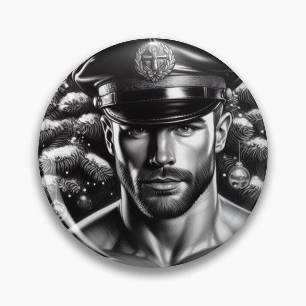 Item preview, Gay Christmas Daddy Unwrapped - Gay Leather Daddy Graphic Design designed and sold by ItsAKinkThing.