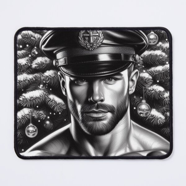 Item preview, Gay Christmas Daddy Unwrapped - Gay Leather Daddy Graphic Design designed and sold by ItsAKinkThing.
