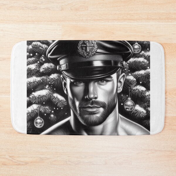 Item preview, Gay Christmas Daddy Unwrapped - Gay Leather Daddy Graphic Design designed and sold by ItsAKinkThing.