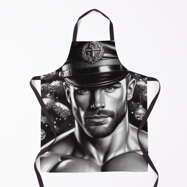Item preview, Gay Christmas Daddy Unwrapped - Gay Leather Daddy Graphic Design designed and sold by ItsAKinkThing.