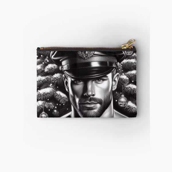 Item preview, Gay Christmas Daddy Unwrapped - Gay Leather Daddy Graphic Design designed and sold by ItsAKinkThing.