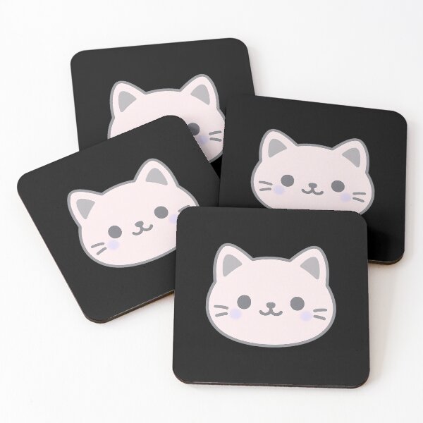 Item preview, Cute Cat Head Minimal Stencil Design designed and sold by HUMORONCOTTON.