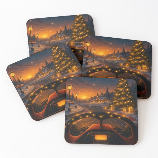 Item preview, F1 Christmas POV – Cozy Winter Village Race | Formula 1 Holiday Artwork | Festive Racing Scene designed and sold by MuseAI.