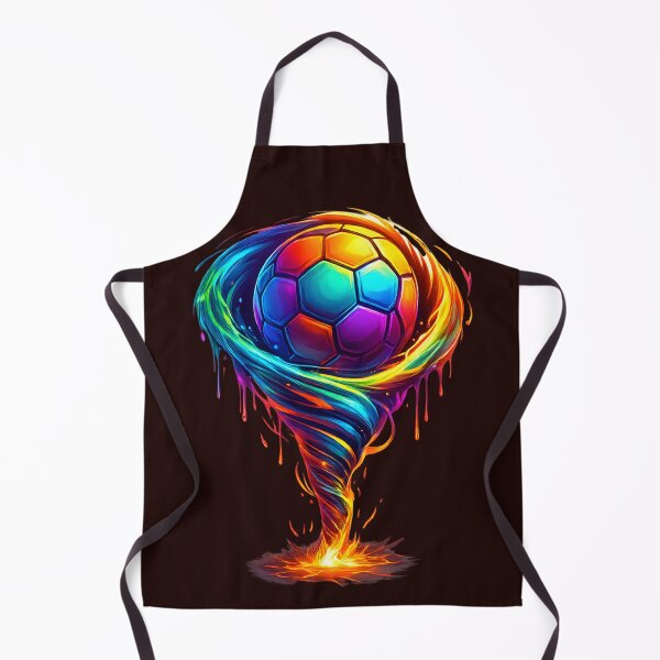 Item preview, Rainbow Soccer Tornado – Colorful Football Art Design designed and sold by ArtSpark Studio.