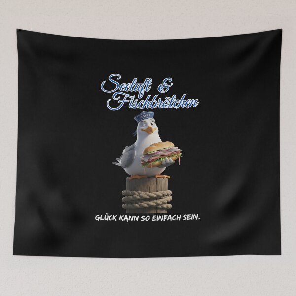 Item preview, Sea air & fish sandwiches – happiness can be so simple. designed and sold by Zerberus71.