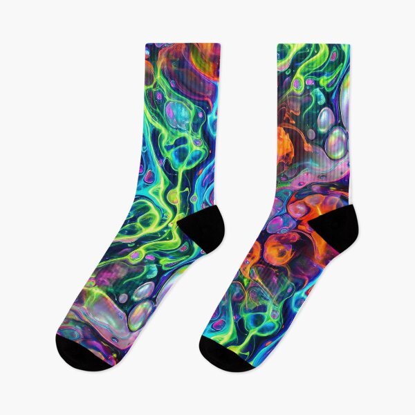 Item preview, Vibrant Neon Liquid Oil Diffusion Abstract Pattern designed and sold by BrickXSq.