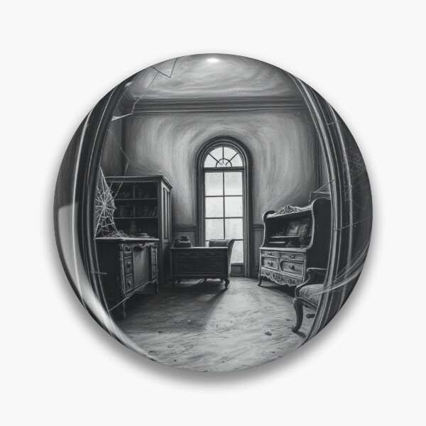 Item preview, Broken Mirror Gothic Abandoned Room Dark Art Print designed and sold by EllDAV777.
