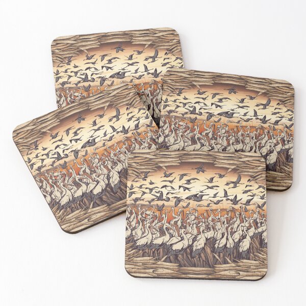 Item preview, Ancestral Flock — Identity Perception Control  Wild  Art Print designed and sold by SavannaStrikes.