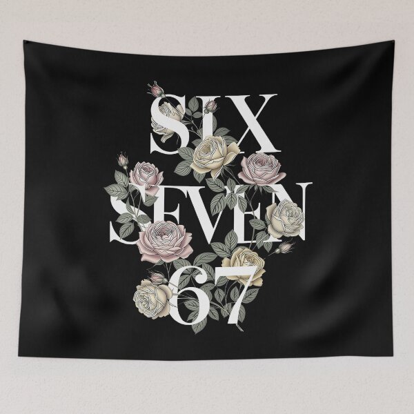 Item preview, Vintage 67 Six Seven Meme Floral Boho Wildflower 6 7 Graphic designed and sold by SelmaBonnie.