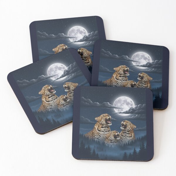 Item preview, 3 Leopards Roaring at the Moon designed and sold by DigitalDream11.