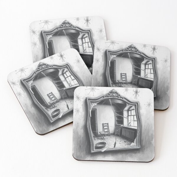 Item preview, Broken Mirror Abandoned Room Gothic Wall Art Print designed and sold by EllDAV777.