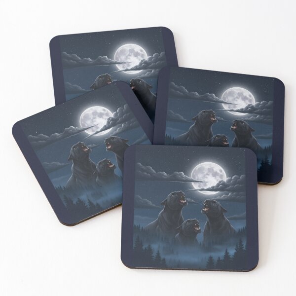 Item preview, 3 Panthers Roaring at the Moon designed and sold by DigitalDream11.
