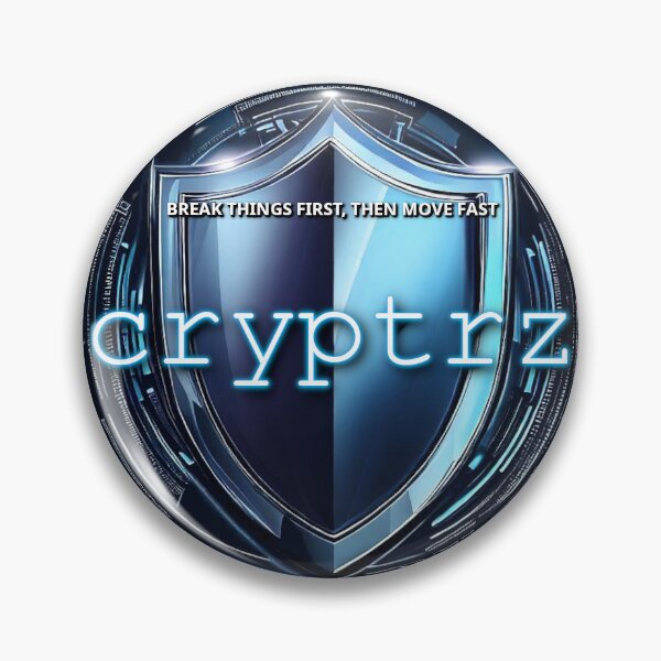 Item preview, Cryptrz - Break Things First, Then Move Fast designed and sold by CryptrzStickers.