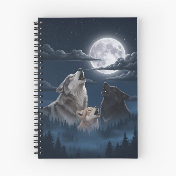 Item preview, 3 Wolves Howling at the Moon designed and sold by DigitalDream11.