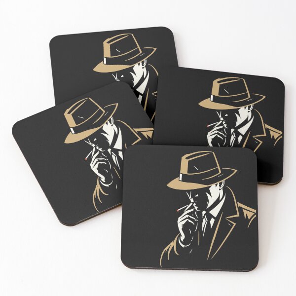 Item preview, Noir Detective – Art Deco Cigarette Silhouette designed and sold by Sanctum Icons.