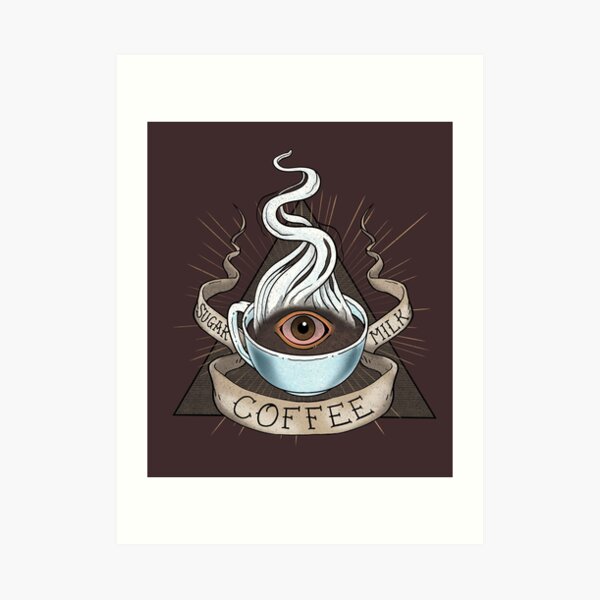 The Holy Trinity of Caffeine Art Print