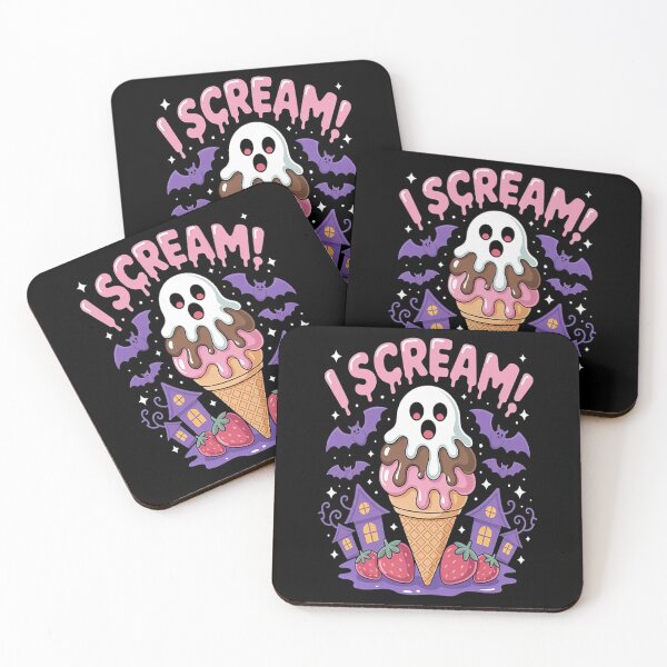 Item preview, I Scream Ghost Ice Cream Halloween Cute designed and sold by gandebro.