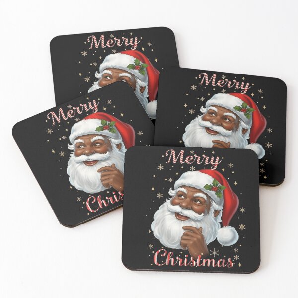Item preview, Merry Christmas Black Santa Claus Smiling Face Portrait designed and sold by EricCotanori.