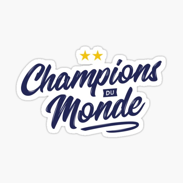 France - 2 Etoiles - Champions du Monde Sticker