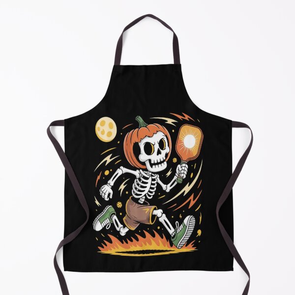 Item preview, Pumpkin Head Skeleton Pickleball Halloween Spooky Sports designed and sold by mandiana.