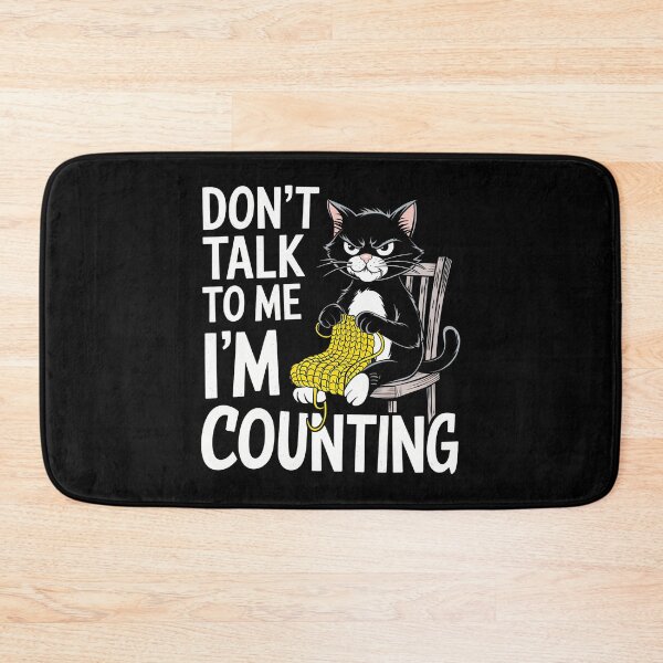 Item preview, Cat Knits Don'T Talk To Me I'M Counting Knitting Crochet Cat Men Women designed and sold by KristinCleo.