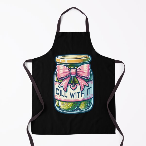 Item preview, Dill With It Funny Pickle Jar With Bow Coquette Girly designed and sold by BrandyMartha.