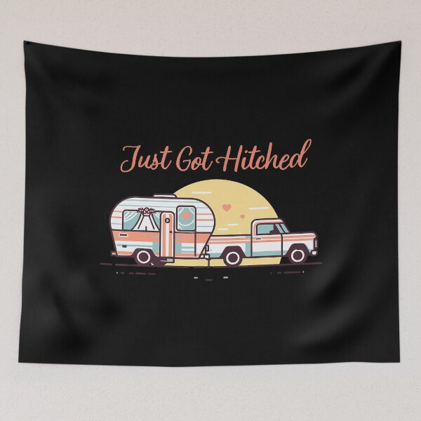 Item preview, Just Got Hitched Bride Groom Camping Couple Wedding Bridal designed and sold by PeggyBeverly.