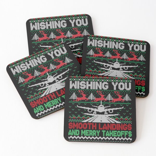 Item preview, Wishing You Smooth Landings and Merry Takeoffs Aviation Christmas designed and sold by LakenDraphil.