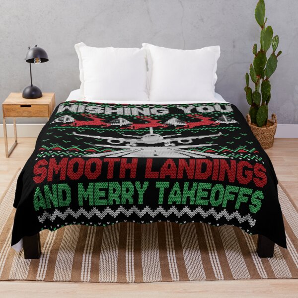 Item preview, Wishing You Smooth Landings and Merry Takeoffs Aviation Christmas designed and sold by LakenDraphil.
